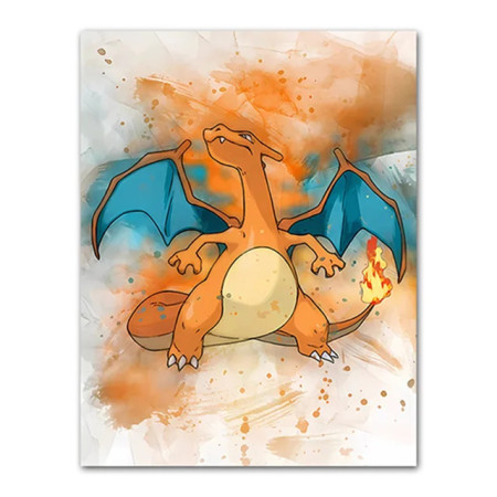 Pokemon Paint by Numbers - Charizard Blaze