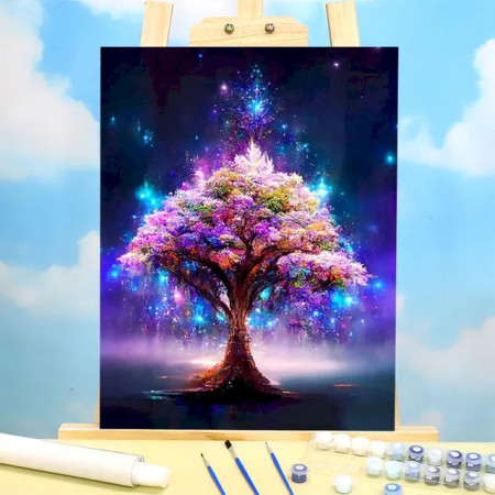 Paint by Numbers Fantasy - Cosmic Genesis of the Stellar Tree of Life