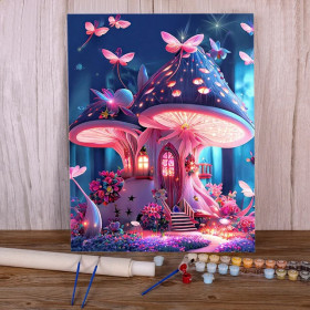 Paint by Numbers "Fairy Mushroom House" - Fantasy Creative Kit