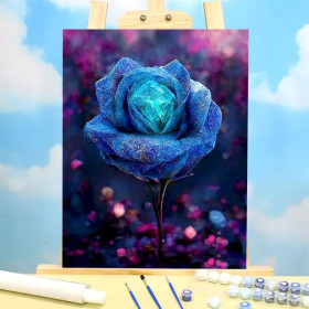 Paint by Numbers "Magical Twilight Rose" - DIY Fairy Tale Painting