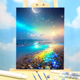 Paint by Numbers "Starry Dream Shore" - DIY Magic Picture
