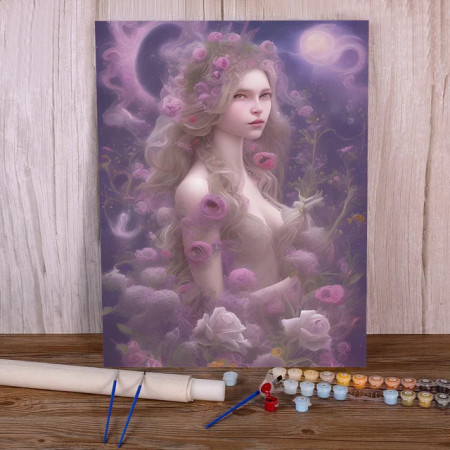 Paint by Number - Nymph of the Eternal Roses - Numbered Painting