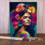 Paint by Numbers Enchanting Floral Portrait | DIY Painting