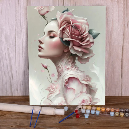 Paint by Number Romantic Floral Reverie | Delicate Numbered Painting