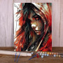 Paint by Number Abstract Portrait Flamboyant | Bold Numbered Painting