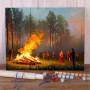 Paint by Number Flame Ritual | Mystical Numbered Painting
