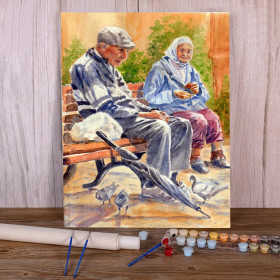 Paint by Number Park Complicity | Nostalgic Numbered Painting