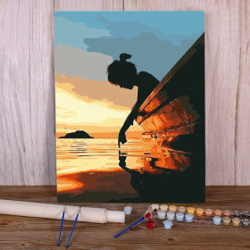 Paint by Number Solar Reflection | Contemplative Numbered Painting