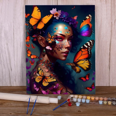 Paint by Number Butterfly Nymph | Fairy Tale Numbered Painting