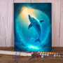 Paint by Numbers Dolphins Enchanted Cosmos Dream Canvas