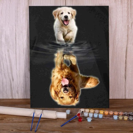 Paint By Number Teddy Dogs
