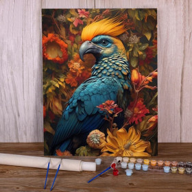 Paint by Numbers Autumn Macaw Shimmering Avian Splendor