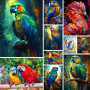 Paint by Numbers Autumn Macaw Shimmering Avian Splendor