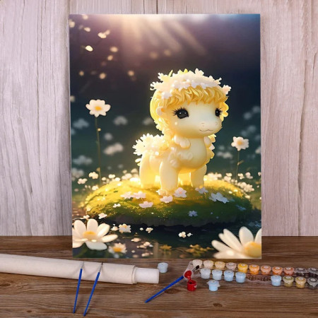 Painting by Numbers Ouriço Floral Fantasy Creature Enchanted Garden