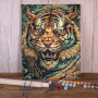 Paint by Numbers Roaring Tiger Wild Majesty Artistic Rendering