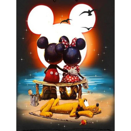 Disney Mickey and Minnie Paint by Number - Eternal Love Under the Stars