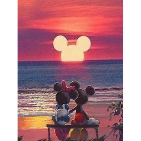 Disney Paint by Number Sunset Lovers