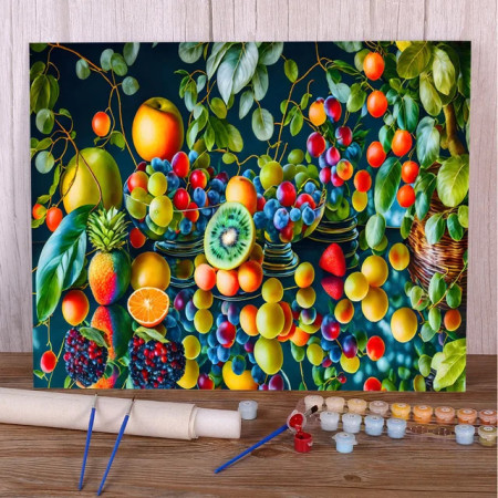 Paint by Numbers Generous Orchard Explosion of Vitamin Fruits