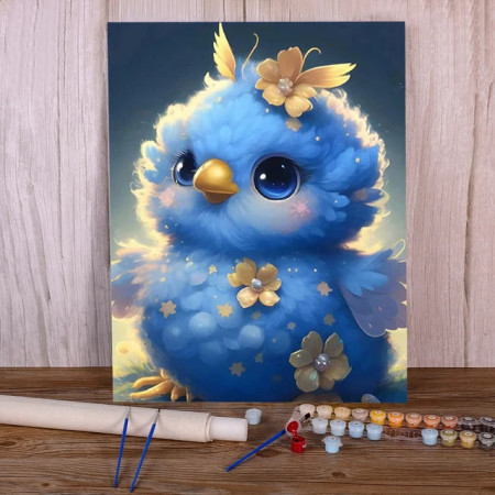 Paint by Number - Azurou the Sky Blue Chick