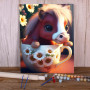 Paint by Number Horse Plush Mug Daisies Flowers