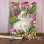 Wildflower meadow rabbit - Spring bucolic painting