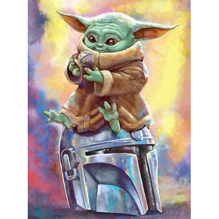 Baby Yoda Mandalorian Diamond Painting - Premium Craft Kit