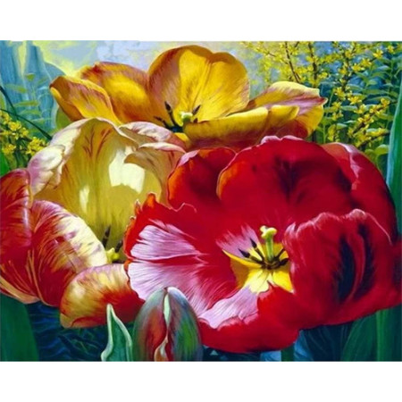 Paint by Number Poppy Bouquet | Passion Rouge