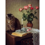Painting by Number Persian Cat and Romantic Roses