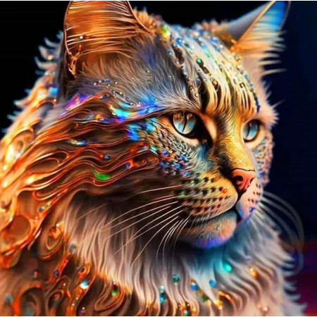 ? Paint by Number Majestic Cat - Mystical Feline Painting