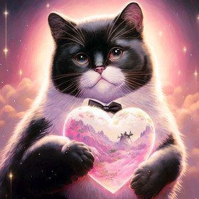 ? Paint by Number Cat Cupido - Romantic Feline Painting