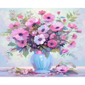 Paint by Number Delicate Bouquet - Soft Flower Painting