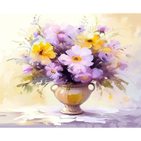 Painting Number Bouquet Luminous Softness - Dreamlike Flower Painting