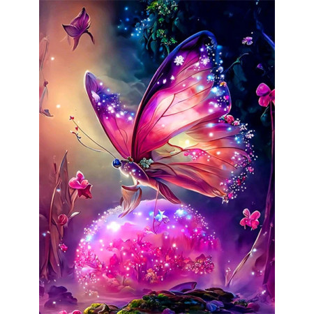 Paint by Number Kit "Magic Butterfly" - Fairytale Artwork by Numbers