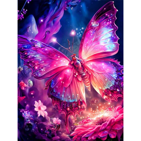 Paint by Number Kit "Butterfly of Wishes" - Fairy Painting by Numbers