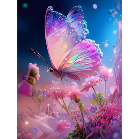 Paint by Number Kit "Enchanting Butterfly" - Fairy Tale Painting by Numbers
