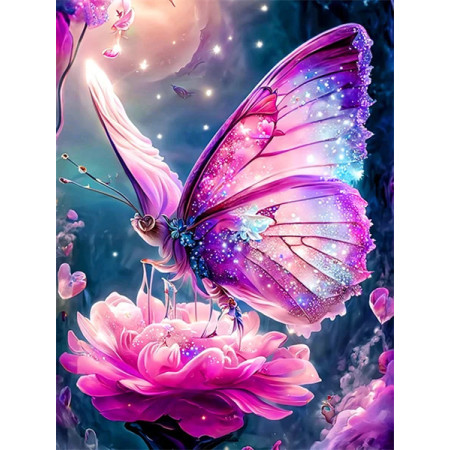 Paint by Number Kit "Amethyst Butterfly" - Fairy Tale Painting by Numbers