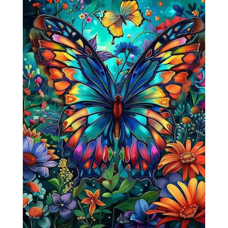 Paint by Number Kit "Stained Glass Butterfly" - Fairy Tale Painting by Numbers