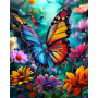 Paint by Number Kit "Rainbow Butterfly" - Colorful Painting by Numbers