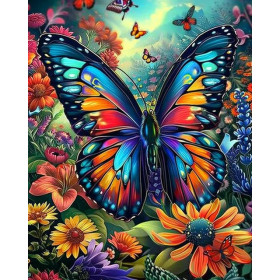 Paint by Number Kit "Kaleidoscope Butterfly" - Dreamlike Painting by Numbers