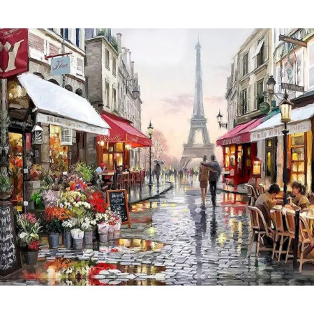 Painting by Numbers "Romantic Walk in Paris"