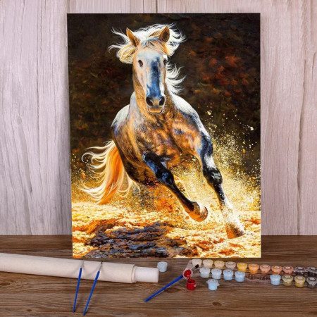 Paint by Numbers Horse Fiery Kick