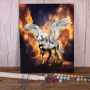 Winged Horse Flaming Flight - Sublime Paint by Numbers