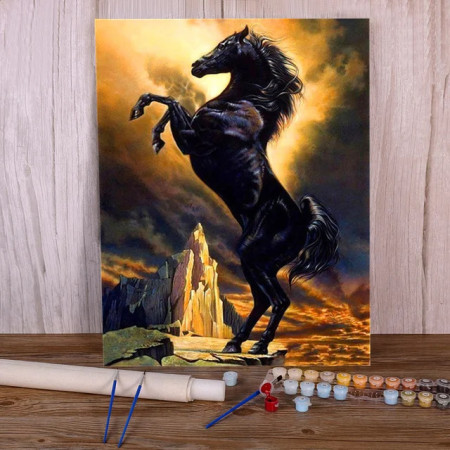 Fire Stallion - Paint by Numbers Fiery Creature