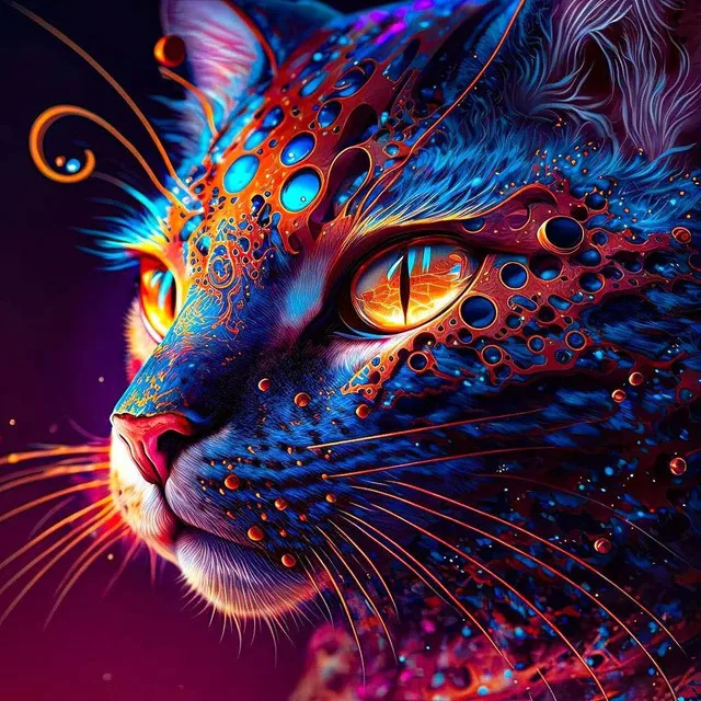 Cosmic Cat Paint by Numbers