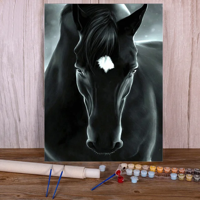 Mystical Black Horse