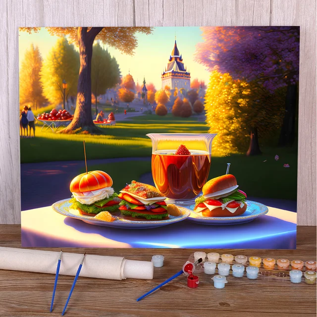 Paint by Numbers Fairytale Picnic Enchanted Delights