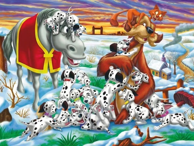Paint by Number Dalmatians on the Loose - Happy Countryside Melee