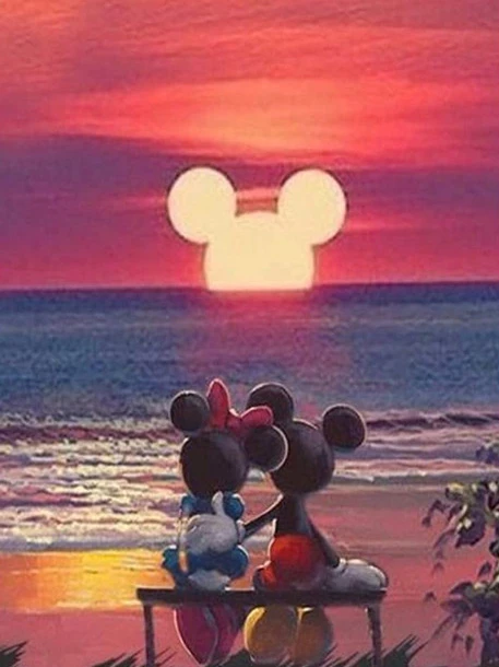 Disney Paint by Number Sunset Lovers