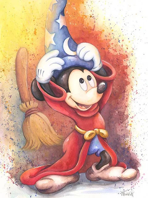 Disney Mickey Sorcerer's Apprentice Acrylic Paint by Number