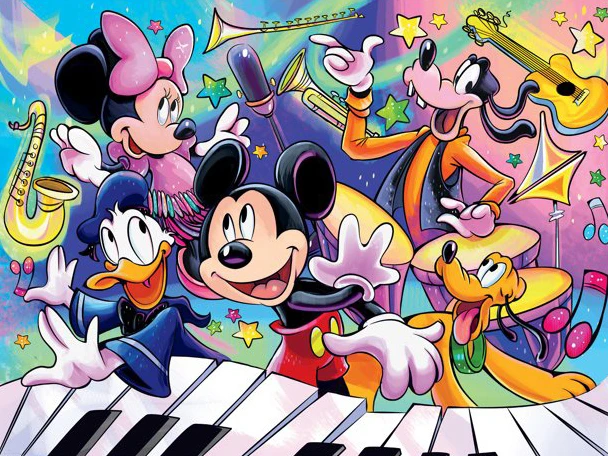 Mickey and Friends Paint by Number on Giant Keyboard